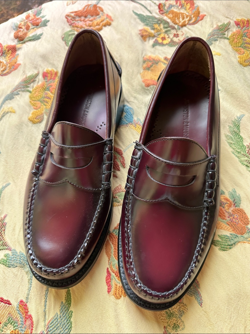 Johnston & Murphy Men's Penny Loafers - Burgundy Oxblood 8 3E NWOT